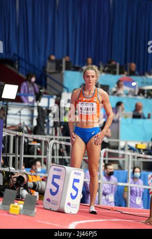 Lieke Klaver participe aux Championnats du monde en salle de Belgrade 2022 dans les 400 mètres. Banque D'Images