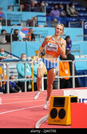 Lieke Klaver participe aux Championnats du monde en salle de Belgrade 2022 dans les 400 mètres. Banque D'Images