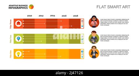 Graphique à barres financières à trois colonnes. Données d'entreprise. Comparaison, chronologie, diagramme. Concept créatif pour infographie, modèles, présentation. Peut être utilisé Illustration de Vecteur