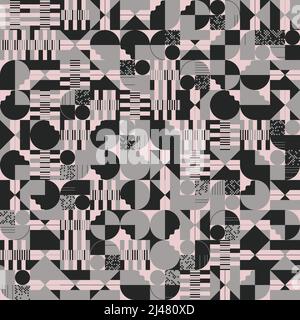 Œuvres d'art aux motifs vectoriels inspirés de l'art, composées de formes géométriques abstraites et de formes audacieuses. Design graphique numérique pour poster, couverture, art, pros Illustration de Vecteur