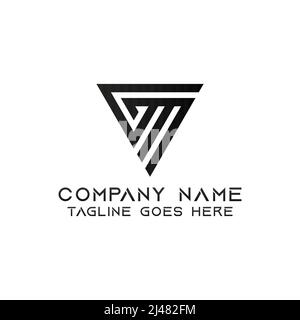 Modèle de logo GM. Ce logo convient parfaitement à tout type d'entreprise ou d'industrie engagé dans n'importe quel domaine. Illustration de Vecteur