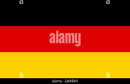 Drapeau officiel de l'Allemagne, couleurs et proportions correctes. Drapeau national allemand. Illustration vectorielle. Illustration de Vecteur