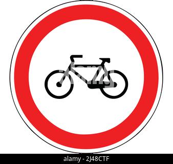 PANNEAU D'INTERDICTION. Symbole d'informations routières. Illustration de Vecteur