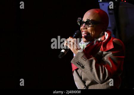 Rome, Italie. 12th avril 2022. Dee Dee Bridgewater lors du concert à l'Auditorium Parco della Musica, 12th avril 2022, Rome, Italie. Crédit : Agence photo indépendante/Alamy Live News Banque D'Images