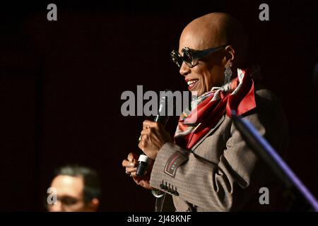 Rome, Italie. 12th avril 2022. Dee Dee Bridgewater lors du concert à l'Auditorium Parco della Musica, 12th avril 2022, Rome, Italie. Crédit : Agence photo indépendante/Alamy Live News Banque D'Images