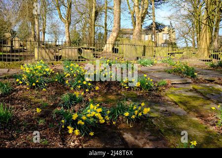 Haworth Parsonage, Bronte Museum and Graveyard, à Spring, West Yorkshire Banque D'Images