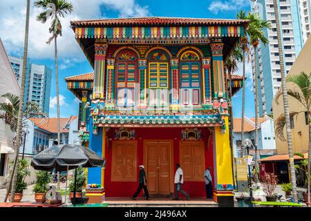 Maisons Peranakan, Singapour Banque D'Images