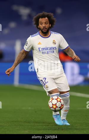 Match Real Madrid Ligue Des Champions Madrid, Espagne. 12th avril 2022. Vinicius Jr du Real Madrid et Reece