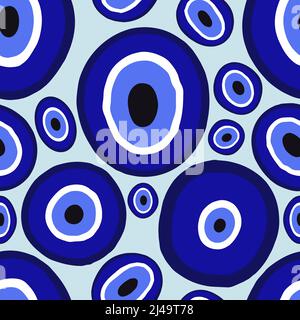 Été sans couture magie mal oeil motif pour les tissus et l'emballage et les cadeaux, cartes et linge et papier d'emballage Banque D'Images