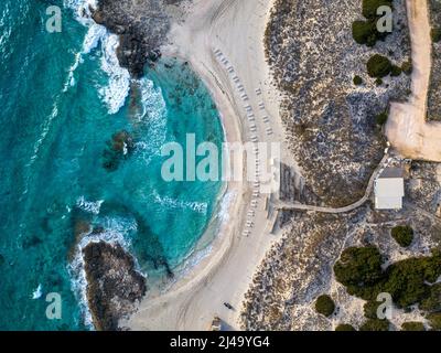 Parc naturel de ses Salines Platja Playa de Levante Beach au coucher du soleil méditerranée meilleures plages, Formentera Iles Baléares, Espagne Banque D'Images