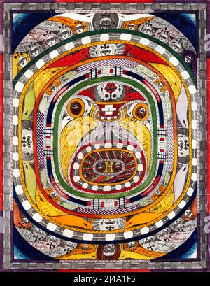 Artiste suisse Adolf Wölfli, Art brut painting - Der Napf (1916) Banque D'Images