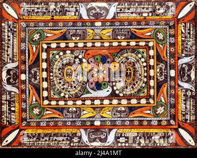 Artiste suisse Adolf Wölfli, Art brut painting - Riesen=Stadt, Waaben=Hall (1917) Banque D'Images