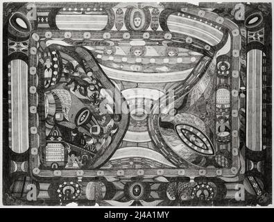 Artiste suisse Adolf Wölfli, Art brut - Rosalinda=Lina Solo=Sängara (1905) Banque D'Images