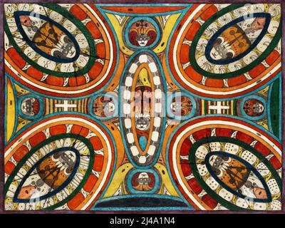 Artiste suisse Adolf Wölfli, Art brut peinture - Skt. Adolf,=Ringen=Hall (1922) Banque D'Images