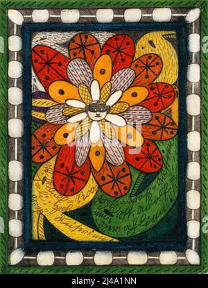 Artiste suisse Adolf Wölfli, Art brut peinture - Skt. Adolf=Roosali (1917) Banque D'Images