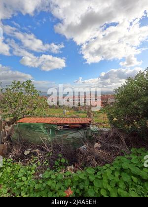 Almada, Portugal - novembre 2021 : Jardim do Rio, le jardin avec une belle vue sur Lisbonne sur le Tage Banque D'Images