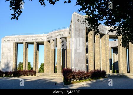 Ville de Bastogne deuxième site du mémorial de la guerre mondiale et un important site touristique local la ville de Bastogne est un site de tourisme wallon important. T Banque D'Images