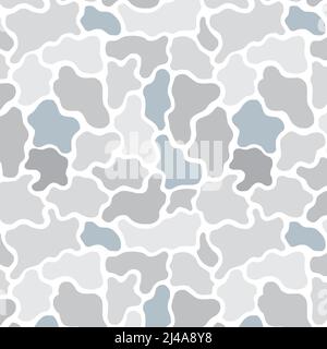 Illustration vectorielle dessinée à la main avec motif de camouflage gris. Papier peint abstrait. Illustration de Vecteur