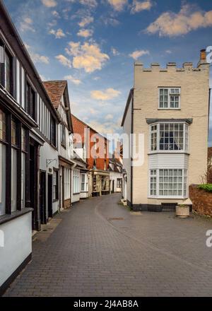 Butter Street à Alcester, Warwickshire, Angleterre. Banque D'Images