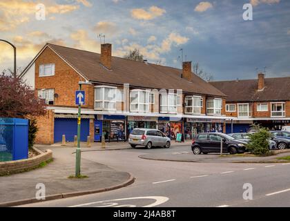 Zone commerçante de Hopkins Precinct, Kinwarton Road, Alcester, Warwickshire. Banque D'Images