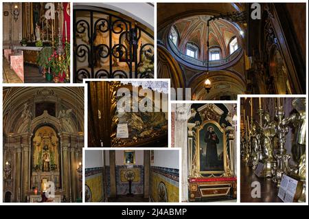 Intérieur de l'église Saint-Antoine (Igreja de Santo Antonio) à Lisbonne, Portugal. Banque D'Images