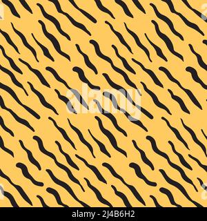 Illustration vectorielle dessinée à la main d'un motif tigre abstrait. Illustration de Vecteur