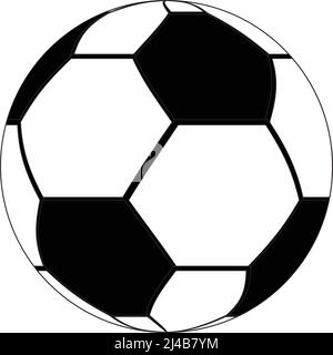 Ballon de football isolé avec icône en forme de pentagons Vector Illustration de Vecteur