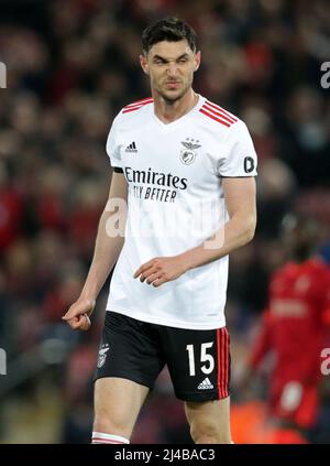 Anfield, Liverpool, Royaume-Uni. 13th avril 2022. Champions League football, Liverpool contre FC Benfica, quart-finale 2nd jambe: Roman Yaremchuk de Benfica crédit: Action plus Sports/Alay Live News Banque D'Images