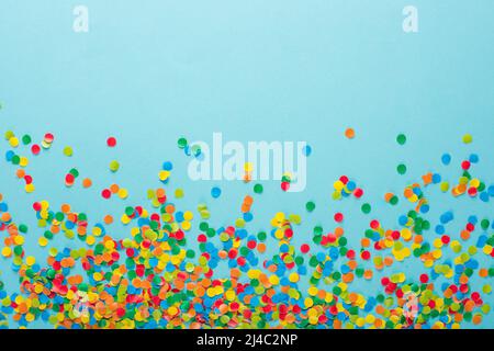 Frame made of colored confetti. Stock Photo