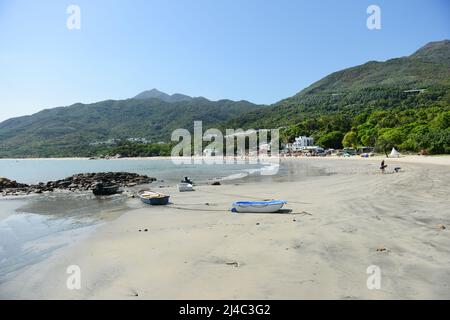 Upper Cheung Sha Beach, île Lantau, Hong Kong. Banque D'Images