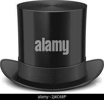 Haut Black Hat vector illustration isolé sur fond blanc Illustration de Vecteur