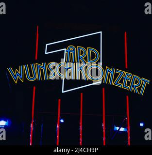 En, Musikssendung, Deutschland, 1989, Emblem. ARD Wunschkonzert, Music show, Allemagne, 1989, logo Banque D'Images