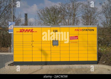 DHL Packstation, Berlin, Allemagne Banque D'Images