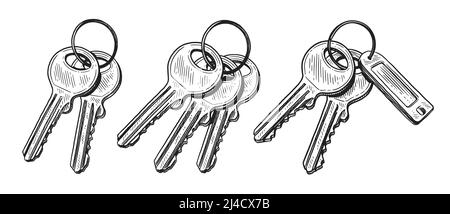 Touches sur l'anneau. Illustration vectorielle dessinée à la main dans un style d'esquisse Illustration de Vecteur