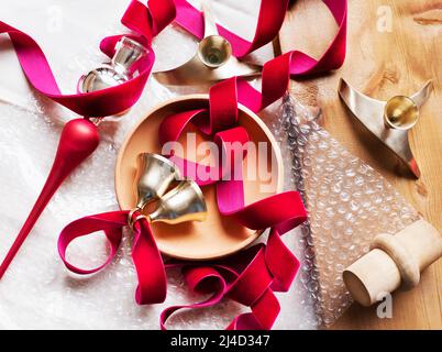 Encore la vie avec des décorations de Noël Banque D'Images