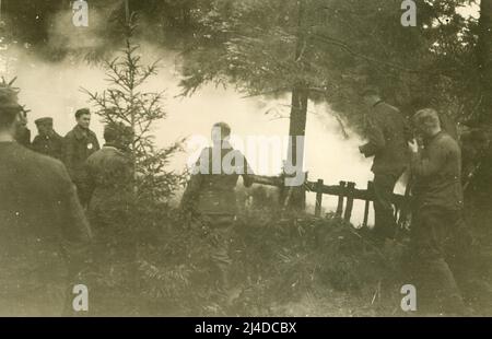 Deuxième Guerre mondiale WW2 des soldats allemands envahissent l'URSS - 01 novembre 1941, wehrmacht - opération Barbarossa Banque D'Images