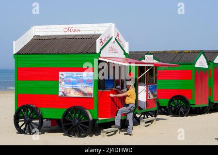 Cabanes de plage, de panne - la panne, Belgique Banque D'Images