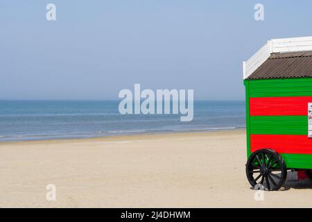 Cabanes de plage, de panne - la panne, Belgique Banque D'Images