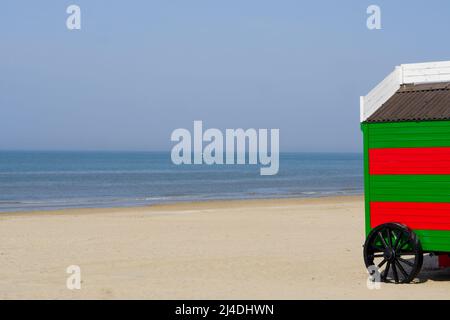 Cabanes de plage, de panne - la panne, Belgique Banque D'Images