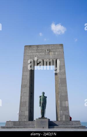 Monument au Roi Léopold 1st, de panne - la panne, Belgique Banque D'Images
