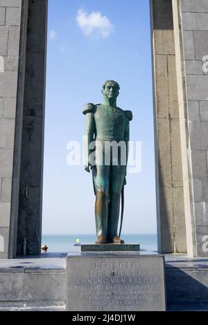 Monument au Roi Léopold 1st, de panne - la panne, Belgique Banque D'Images