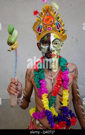 Le rituel du Gajan au Bengale occidental, en Inde. Banque D'Images