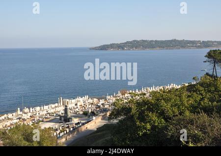 Le cimetière marin de St Tropez de la citadelle Banque D'Images