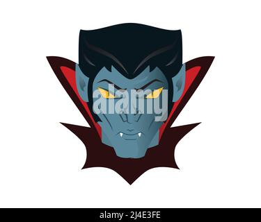 Dracula ou Vampire face Illustration Vector Illustration de Vecteur