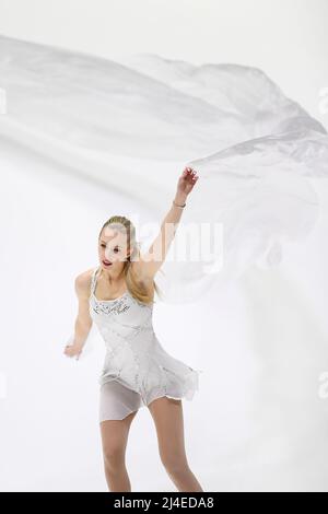 Tallinn, Estonie. 14th avril 2022. Cérémonie d'ouverture, aux Championnats du monde juniors de patinage artistique 2022 de l'UIP au Tondiaba Ice Hall, le 14 avril 2022 à Tallinn, Estonie. Credit: Raniero Corbelletti/AFLO/Alay Live News Banque D'Images