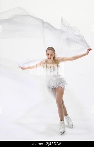 Tallinn, Estonie. 14th avril 2022. Cérémonie d'ouverture, aux Championnats du monde juniors de patinage artistique 2022 de l'UIP au Tondiaba Ice Hall, le 14 avril 2022 à Tallinn, Estonie. Credit: Raniero Corbelletti/AFLO/Alay Live News Banque D'Images