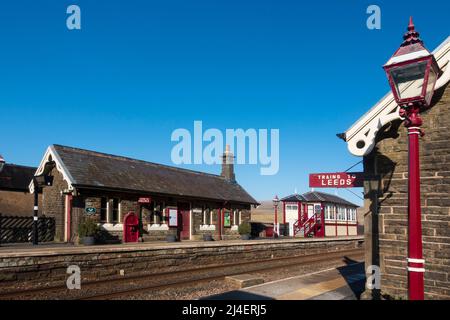 Gare de Garsdale, chemin de fer de Settle Carlisle, parc national de Yorkshire Dales Banque D'Images
