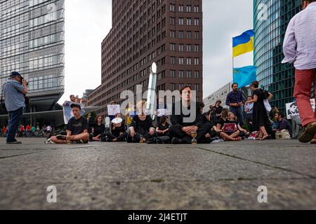 Pro Ukraine anti Poutine démo pour Oleg Sentsov Banque D'Images