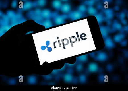 Ripple éditorial. Photo d'illustration pour des nouvelles sur Ripple - un système de règlement brut en temps réel, un bureau de change et un réseau de versement Banque D'Images