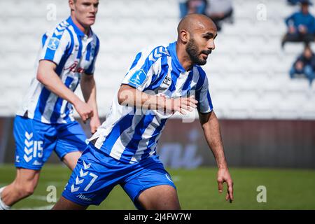 Odense, Danemark. 14th avril 2022. Issam Jebali (7) d'OB vu pendant le match de Superliga de 3F entre Odense Boldklub et Vejle Boldklub au Parc d'énergie de la nature à Odense. (Crédit photo : Gonzales photo/Alamy Live News Banque D'Images